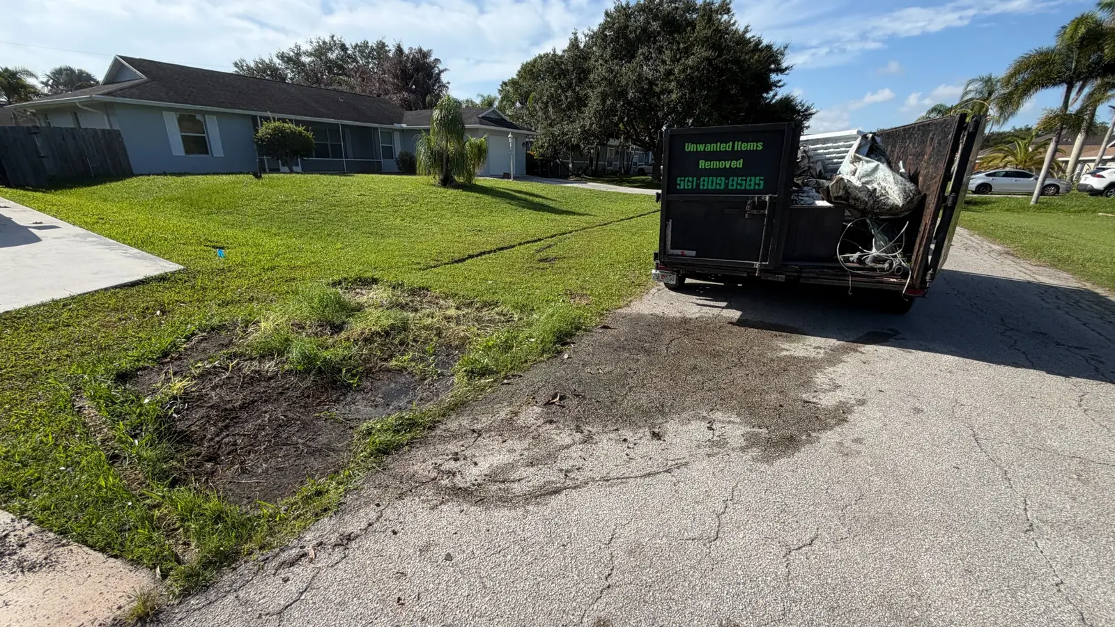 Property after debris cleanup