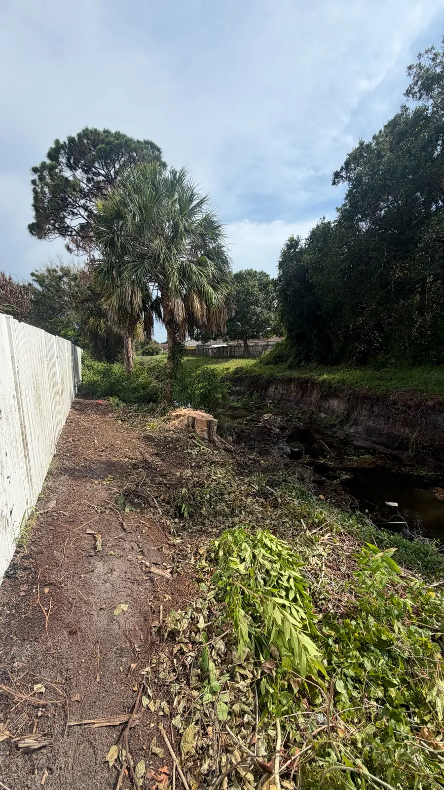 Cleared canal-side property